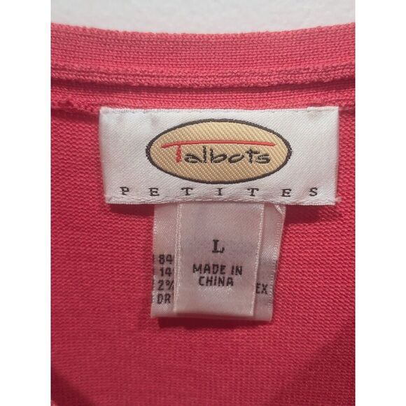 Vintage Talbots Coral Pink Stretch Silk Double Woven Strap Tank Top, LP - Picture 5 of 5